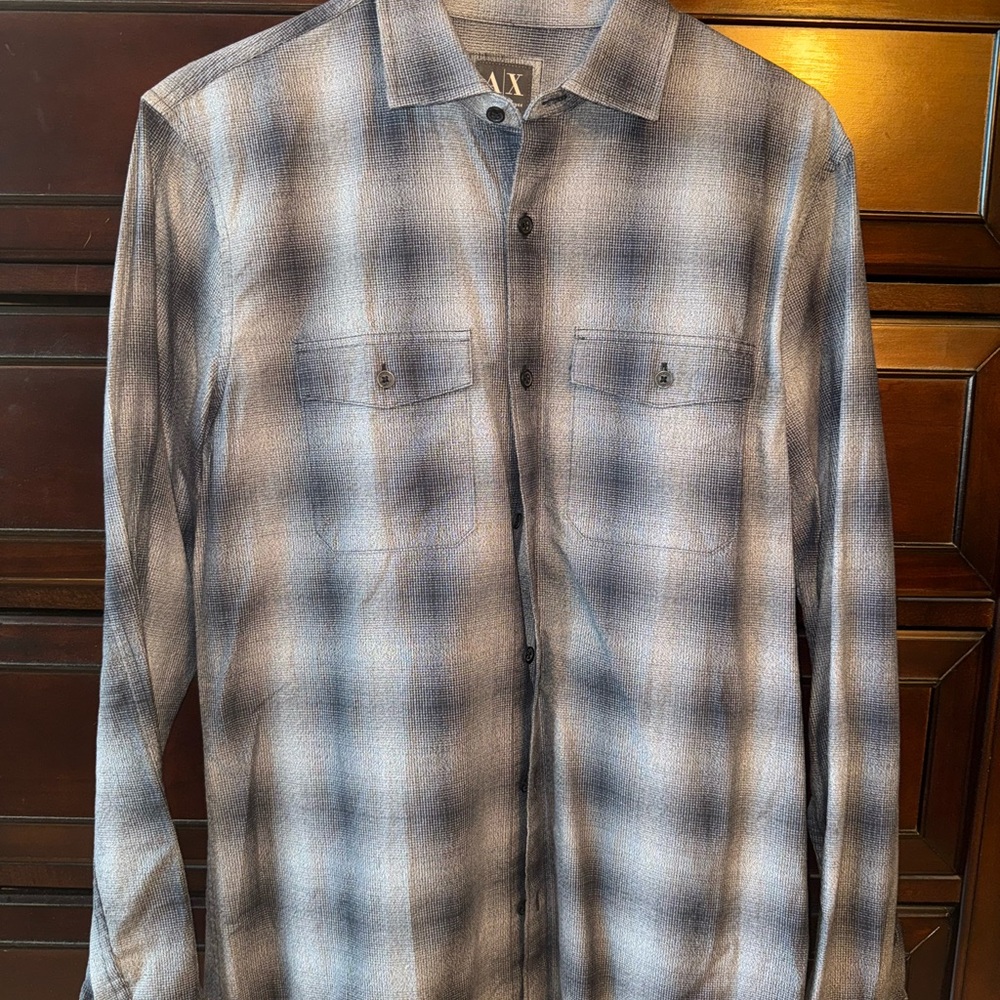 Armani Exchange Textured Gray Fabric